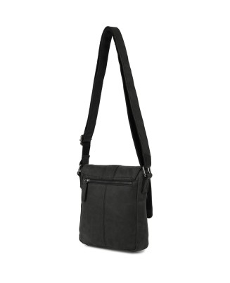 Torba męska skórzana na ramię zgrabna czarna elegancka Beltimore N11