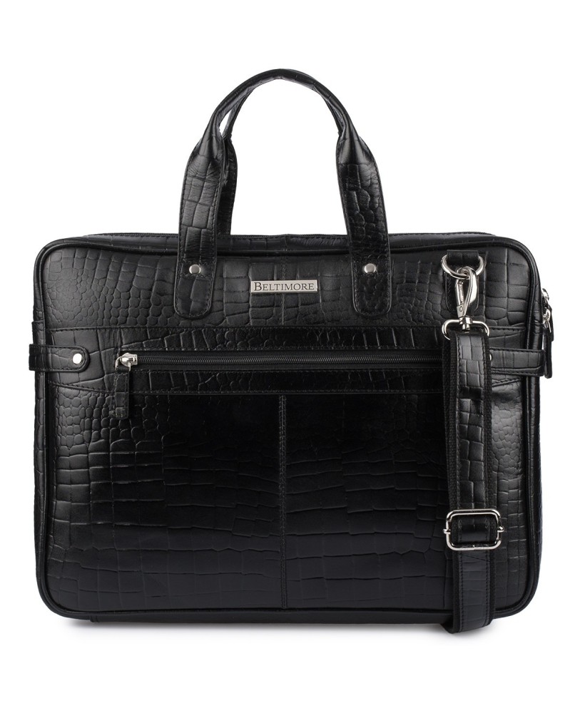 Torba skórzana elegancka croco laptop 15