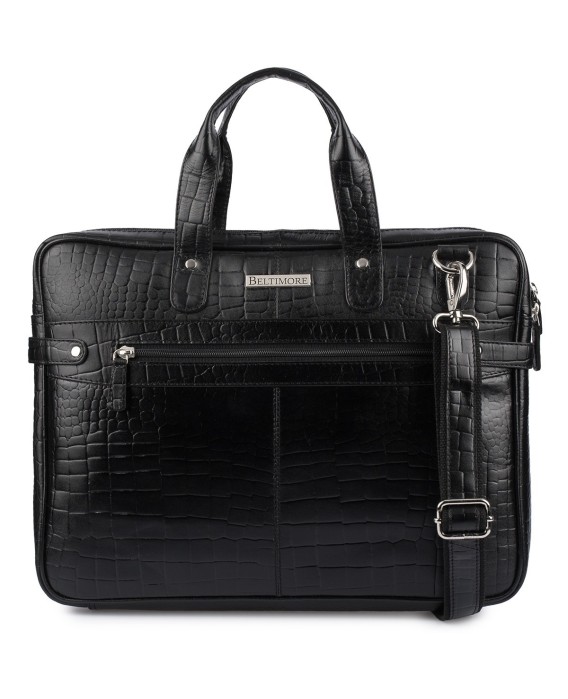 Torba skórzana elegancka croco laptop 15