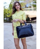 Torba skórzana elegancka croco laptop 15