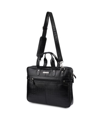 Torba skórzana elegancka croco laptop 15
