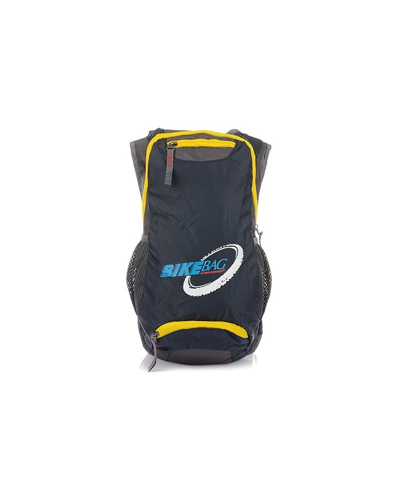 szaro-granatowo-żółty SOLIDNY lekki SPORTOWY plecak NA ROWER rolki  P89