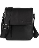 Torba Męska Listonoszka Skórzana na Ramię Elegancka Beltimore czarna N38