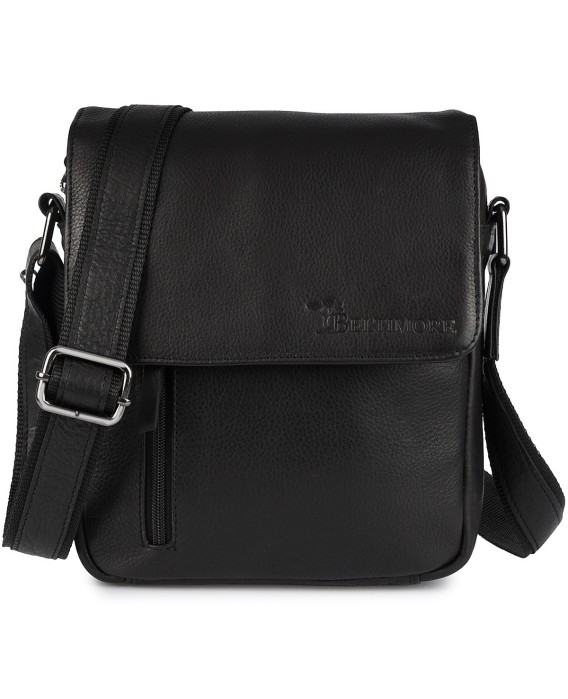 Torba Męska Listonoszka Skórzana na Ramię Elegancka Beltimore czarna N38