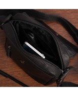 Torba Męska Listonoszka Skórzana na Ramię Elegancka Beltimore czarna N38