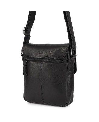 Torba Męska Listonoszka Skórzana na Ramię Elegancka Beltimore czarna N38