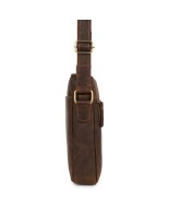 Torba męska na ramię mała skóra naturalna premium Beltimore brązowa N41