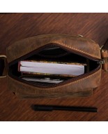 Torba Męska Skórzana Mała Vintage Beltimore Brązowa N39