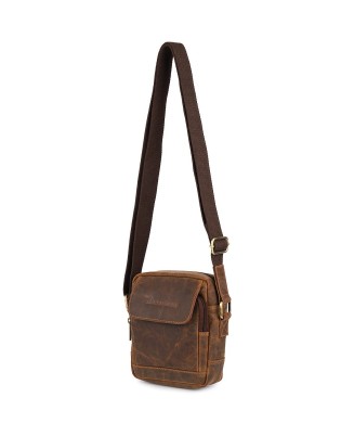 Torba Męska Skórzana Mała Vintage Beltimore Brązowa N39