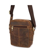 Torba Męska Skórzana Mała Vintage Beltimore Brązowa N39
