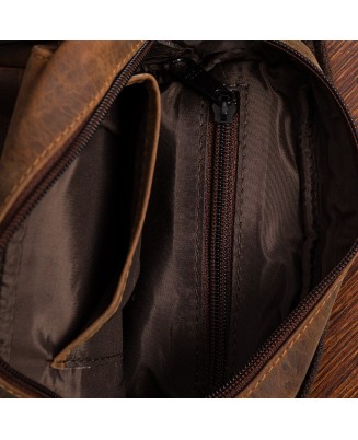 Torba Męska Skórzana Mała Vintage Beltimore Brązowa N39