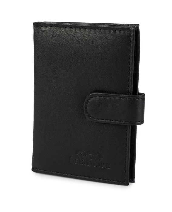 Etui skórzane na karty czarne wizytownik RFID na wizytówki Beltimore G79