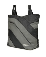 Czarno- szara SKÓRZANA DAMSKA TORBA NA RAMIĘ L38