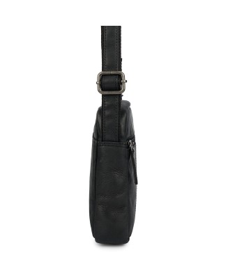 Torba męska na ramię mała skóra naturalna premium Beltimore czarna N44
