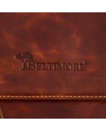 Torba męska na ramię skórzana Duża A4 do pracy vintage Beltimore brązowa  N40