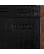 kopia Portfel skórzany damski poziomy RFiD skóra na karty klasyk Beltimore croco czarny A03