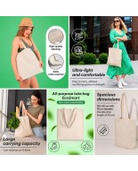 20 sztuk NATURALNY KOLOR toreb bawełnianych 38 x 42 cm TOTE NAT 20