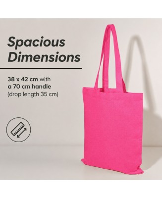 20 sztuk RÓŹOWY KOLOR toreb bawełnianych TOTE BAG 38 x 42 cm PINK_BAG_20