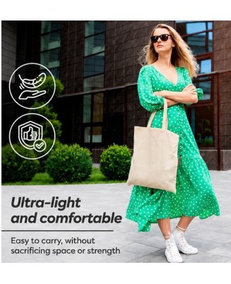 35 sztuk NATURALNY KOLOR toreb bawełnianych 38 x 42 cm TOTE NAT 35