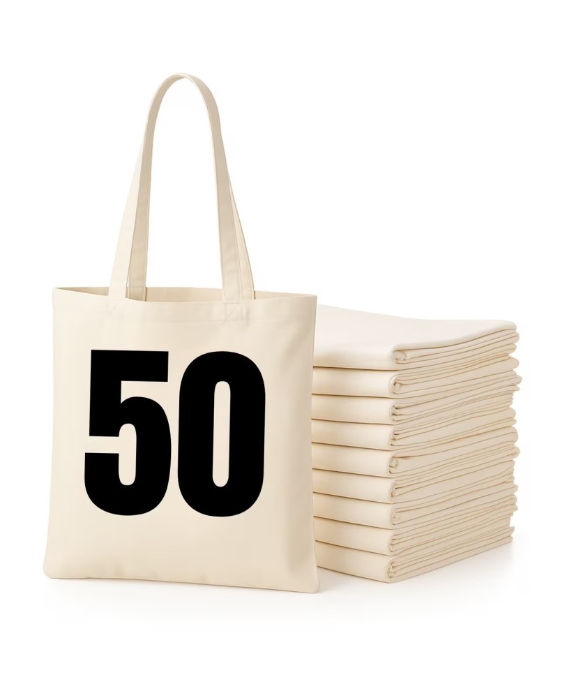 50 sztuk NATURALNY KOLOR toreb bawełnianych 38 x 42 cm TOTE NAT 50