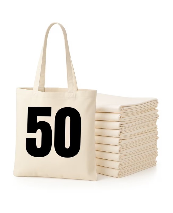 50 sztuk NATURALNY KOLOR toreb bawełnianych 38 x 42 cm TOTE NAT 50