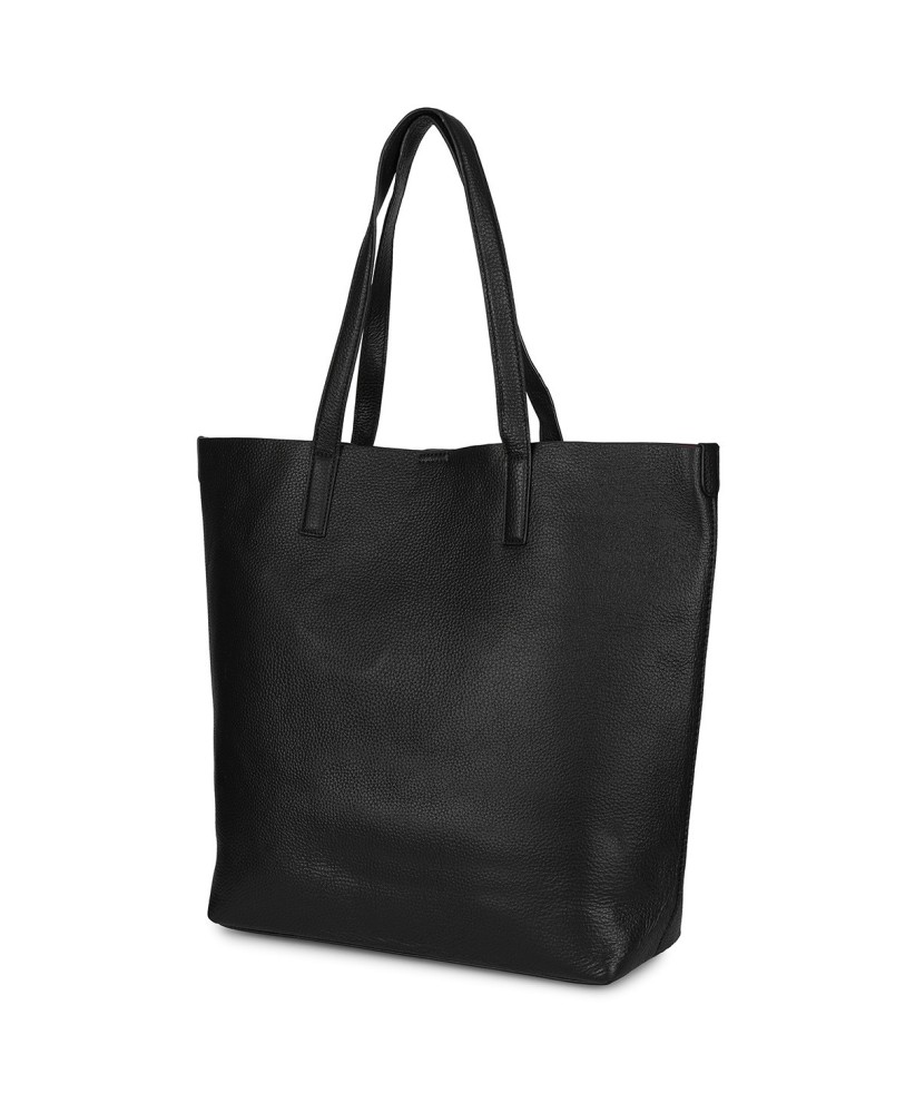Torebka Damska Shopper Skóra Naturalna Miękka Beltimore czarna N33