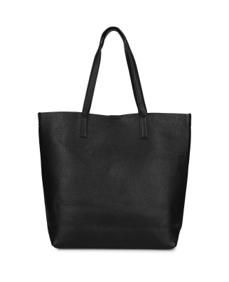 Torebka Damska Shopper Skóra Naturalna Miękka Beltimore czarna N33
