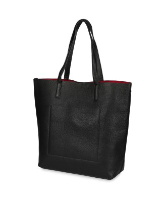 Torebka Damska Shopper Skóra Naturalna Miękka Beltimore czarna N33