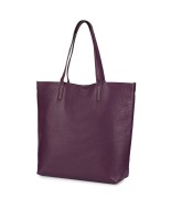 Torebka Damska Shopper Skóra Naturalna Miękka Beltimore fiolet N33