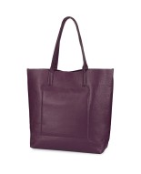 Torebka Damska Shopper Skóra Naturalna Miękka Beltimore fiolet N33