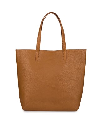 Torebka Damska Shopper Skóra Naturalna Miękka Beltimore brązowa N33