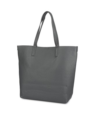Torebka Damska Shopper Skóra Naturalna Miękka Beltimore szara N33