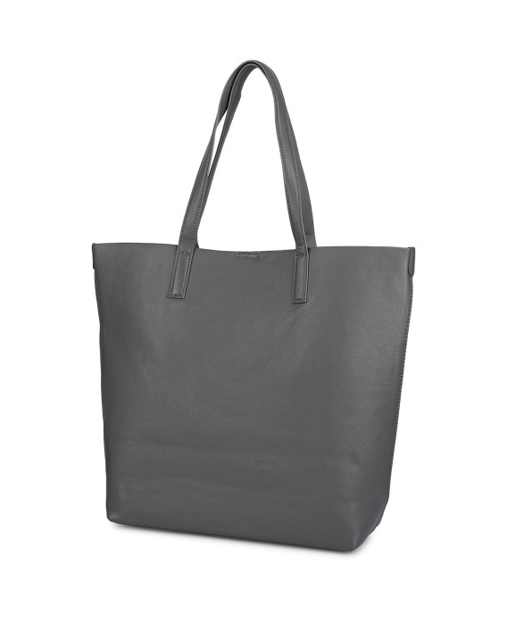 Torebka Damska Shopper Skóra Naturalna Miękka Beltimore szara N33