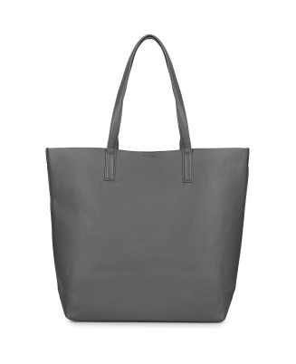 Torebka Damska Shopper Skóra Naturalna Miękka Beltimore szara N33