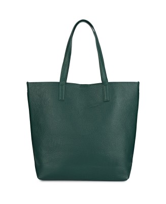 Torebka Damska Shopper Skóra Naturalna Miękka Beltimore zielona  N33