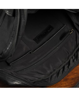 Torba męska skórzana na ramię laptopa duża  biznesowa Beltimore czarna N02