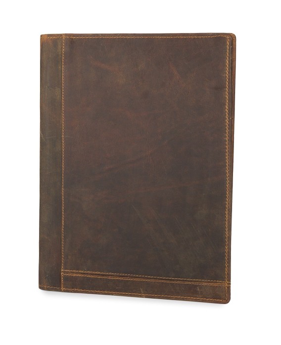 Biwuar Męski Skórzany Aktówka Teczka Biznesowa  Notebook Beltimore brązowy S80