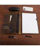Biwuar Męski Skórzany Aktówka Teczka Biznesowa  Notebook Beltimore brązowy S80
