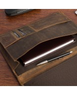 Biwuar Męski Skórzany Aktówka Teczka Biznesowa  Notebook Beltimore brązowy S80
