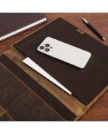 Biwuar Męski Skórzany Aktówka Teczka Biznesowa  Notebook Beltimore brązowy S80
