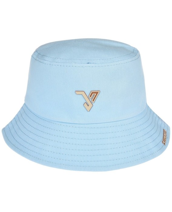 Niebieski Kapelusz dwustronny bucket hat modny kap-t-1