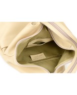 Beżowy skórzany plecak damski, włoski plecaczek ze skóry Vera Pelle T52
