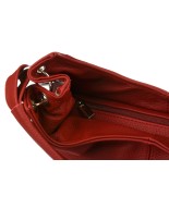Czerwona torebka, skórzana listonoszka na ramię Beltimore 970