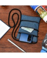 Niebieska Saszetka etui paszportówka duża na smartfona 3kom I41