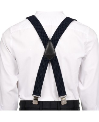 Szelki do spodni męskie eleganckie mocne X granatowe SZ5