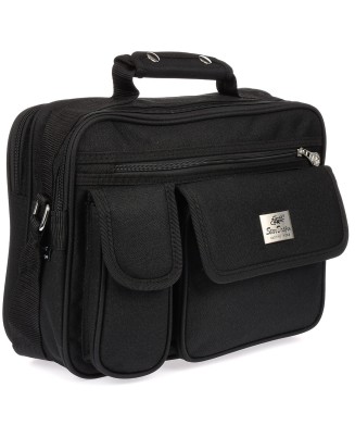 Czarna torba na laptop, pozioma torba do pracy, torba na dokumenty A4 Star Dragon W92