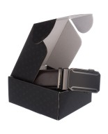 Męski pasek skórzany klamra automat 3,5 cm klasyczny pudełko torebka gratis brązowy AP6