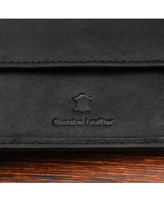 Męski portfel skórzany klasyczny RFiD czarny Beltimore U93