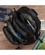 Czarny plecak sportowy miejski trekkingowy wytrzymały T15