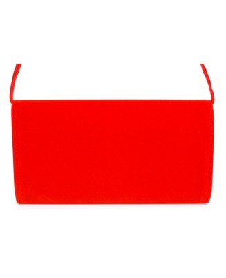 Czerwona kopertówka na pasku, mała torebka kopertówka, elegancka kopertówka skórzana Beltimore W19